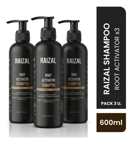 Shampoo Anticaída Hombre Raizal Activador De Raíces 200ml X3