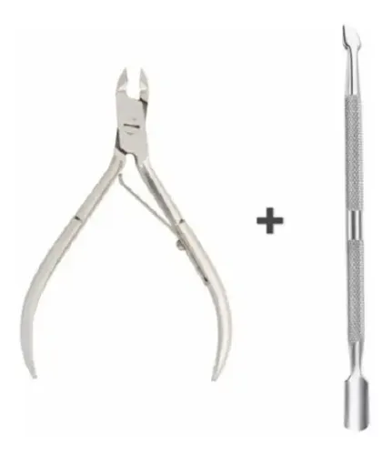 Kit Alicate Corta Cutícula y Repujador De Cutícula Acero Uña Yydsmart