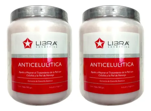 2 Crema Para Masajes Anticelulitica 980gr. – Libra Cosmetica Fragancia Suave
