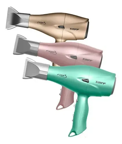 Secador De Pelo Taiff Fox 3 Ion Profesional Dorado Color Verde claro