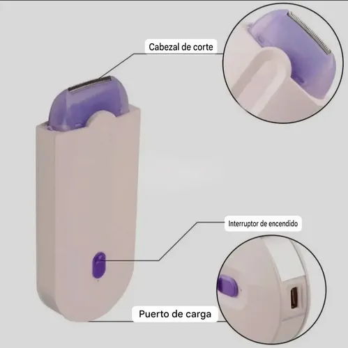 Depiladora Portátil Recargable Lithium Ion Facial Corporal