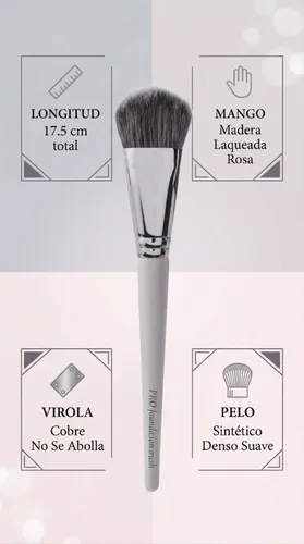 Brocha Maquillaje Base Pro Foundation Biselada Best Seller