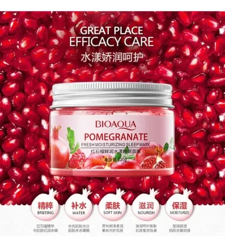 Mascarilla Nocturna Granada Hidratante 120g Bioaqua