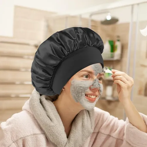 Gorro De Dormir Rizado Especial De Banda Ancha Para Cabello