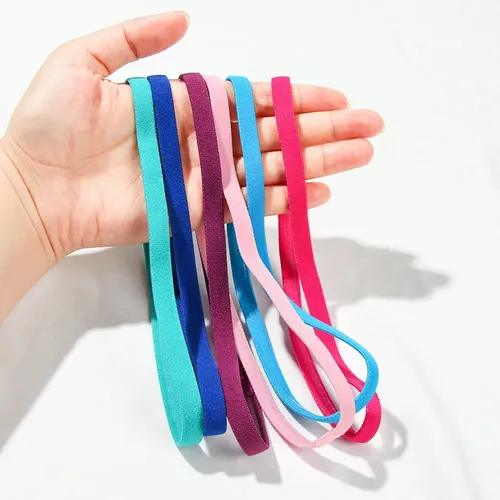 – 12 Diademas Elásticas Finas (colores Aleatorios) =
