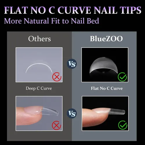 Extensiones De Uñas Bluezoo Soft Gel Tips 360 Piezas 3