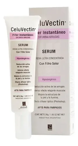 Antiarrugas Crema Serum Celuvectin 30g Piel Facial Ácido Hialurónico