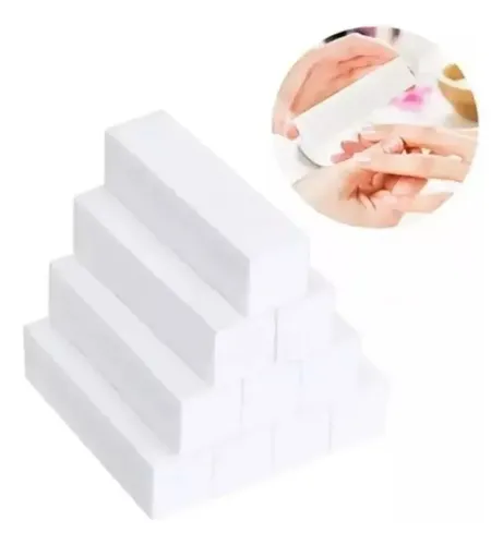 Block Blanco Lima Pulidor De Uñas X3 Buffer Esculpidas
