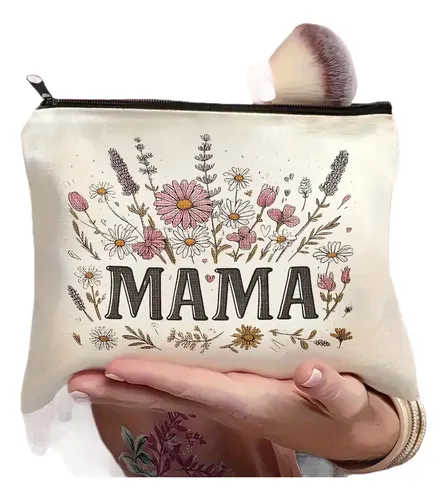 Cosmetiquera Mamá Con Flores, Regalo Día De Las Madres