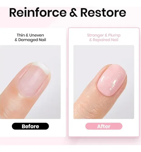 Esmalte En Gel Base 5 En 1 Beetles Nude Pink 6 Colores