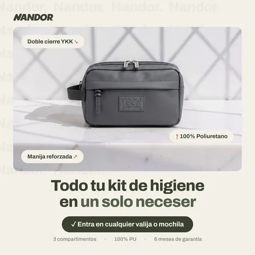 Neceser Para Viajes Tascani Negro Liso Maquillaje