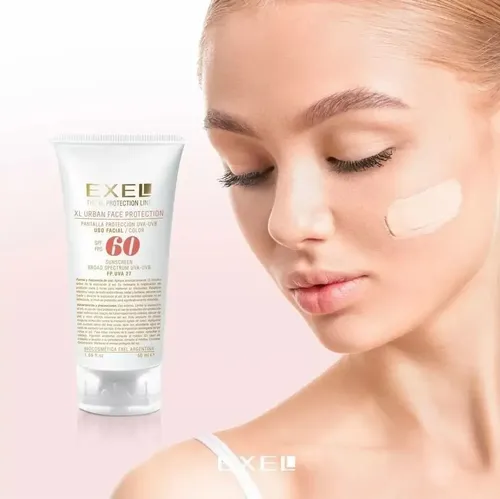 Exel Pantalla Solar Con Color Facial Factor 60 Uva X 50ml.