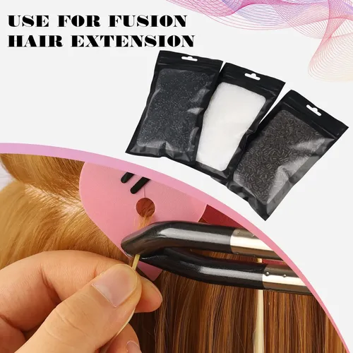 Perlas De Extensión De Cabello Keratin Glue Glamordove De 10