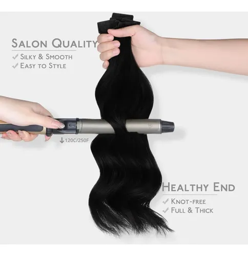 Extensiones De Cabello Humano Invisi Edge 14in 50g Jet