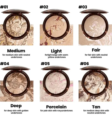 Base De Maquillaje Prensada Baked Powder Foundation 6#tan