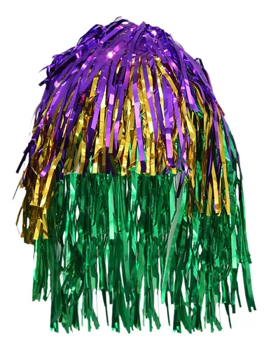Peluca De Plástico Con Forma De Lluvia, Sombrero, Peluca, Fi Multicolor