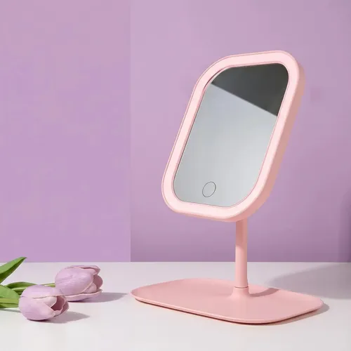 Espejo De Maquillaje Con Luz Led Regulable De Mesa Portátil Con Espejo De Aumento