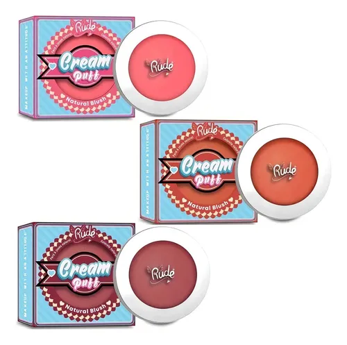 Rubor En Crema – Cream Puff – Acabado Natural – Rude Tono Del Maquillaje Fruit Tart