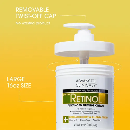 Crema Hidratante Con Retinol Para Cuerpo Y Rostro De Advance Sin Fragancia Añadida