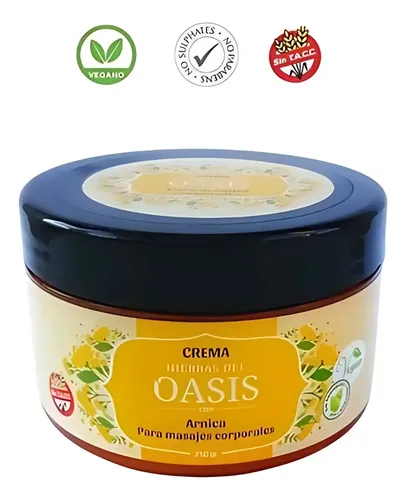Crema Masajes Corporales Oasis 250gr Arnica Descontacturante
