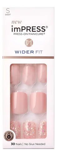 Uñas Kiss Impress Originales Exclusiva Edición Wider Fit