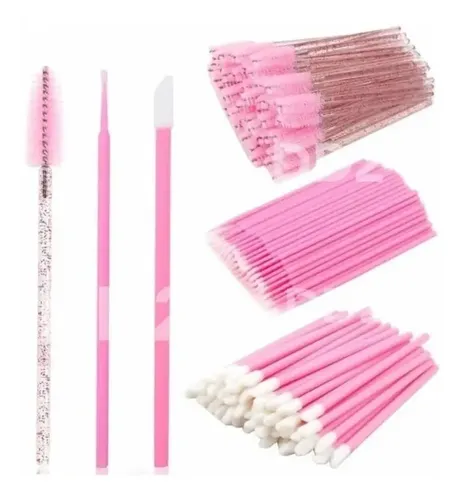 Kit Cepillo Microhisopo Y Limpiador De Pestañas X60 Unidades