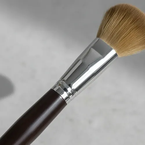 Set X3 Pincel Maquillaje Brocha Natural +pony Base+corrector Color Mango Marrón