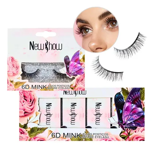 Pestañas Postizas 6d Mink Cilios Posticos Nature Eyelash