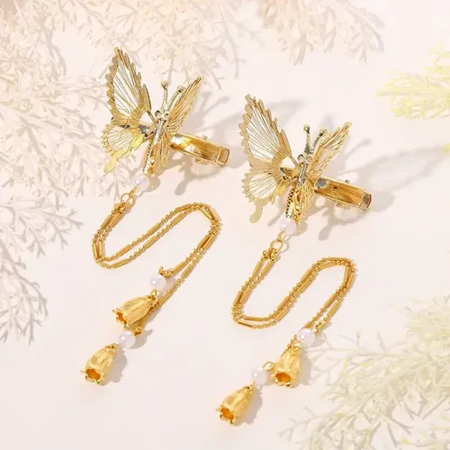 Y 8 Piezas De Accesorios Para El Cabello Con Borlas En Forma