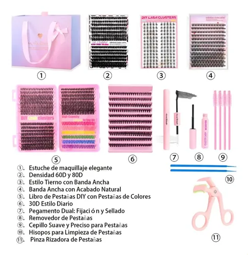 * Sv\ Hjklh // Kit De Pestaas 30-100d En Estuche Elegante !