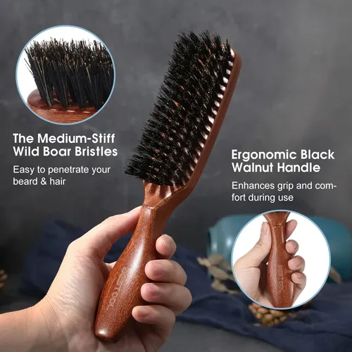 Cepillo Para Cabello Bestool Con Cerdas De Jabalí Para Mujer