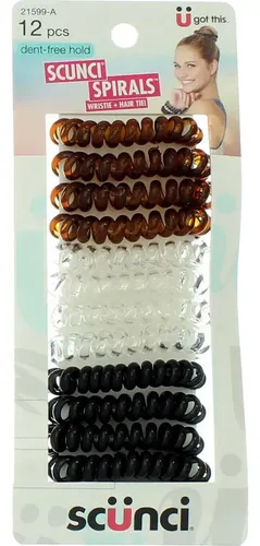 Espirales Sujetadores De Cabello Scunci 12 Piezas Sin Marcas