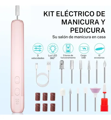 Para Uñas Profesional, Lima De Uñas Eléctrica, Kit Taladro