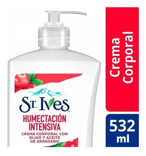 Crema Corporal St. Ives Hidratación Intensiva con Oliva y Arándano, 532 ml