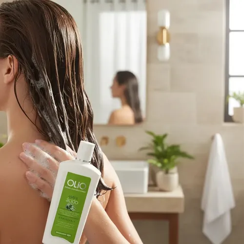 Acondicionador Olio Extra Ácido 420ml Profesional Reparador Cabello Teñido Decolorado Tratamiento Capilar pH Ácido Hidratante Nutritivo Suavizante Anti Frizz Uso Diario