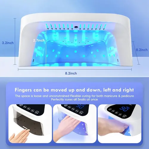 Lámpara De Uñas Led Uv Okasiuv Inalámbrica Con Guantes Uv