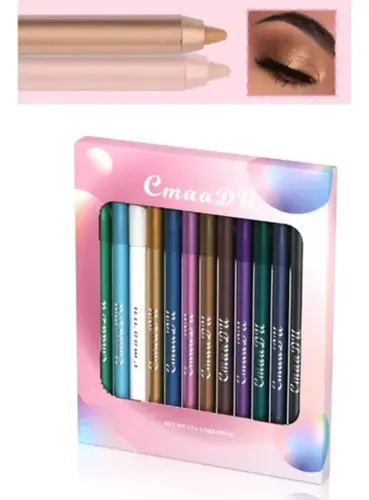 Set De Sombra De Ojos Y Delineador De Ojos Silkworm, 12 Colo