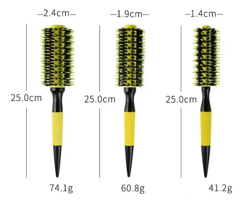 . Kit 6 Cepillos Profesionales De Peluquería Barbero Cerdas