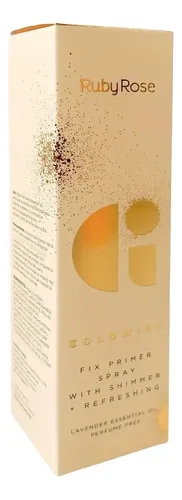Fijador Maquillaje Shimmer Primer Spray Pink Gold Ruby Rose Tono del primer GOLDWISH