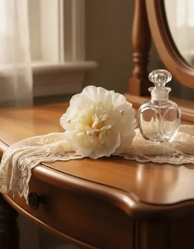 Hebilla Broche Para Pelo Flor Tela Con Pico Peinado Oriental Beige