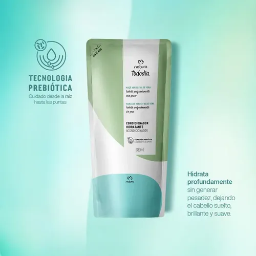 Repuesto Acondicionador Hidratante Natura Tododia Manzana Y Aloe 280 Ml