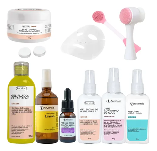 Rutina Facial Piel Grasa Acné Granitos Skincare Kit