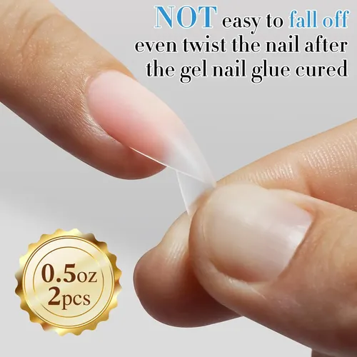 Set Pegamento Gel Transparente Para Uñas Postizas 2 Pcs