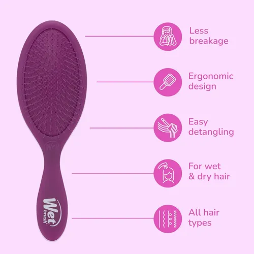 Cepillo Wet Brush Frost Color Purple. Cabello Seco O Húmedo