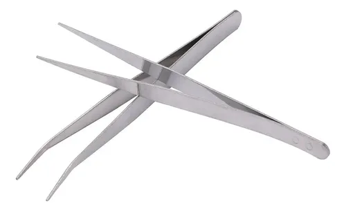 Pinzas De Acero Inoxidable Para Cejas, Herramienta Plateada