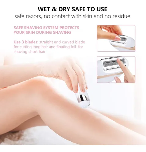 Depiladora Eléctrica Recargable Para Mujer Cuerpo Blanco