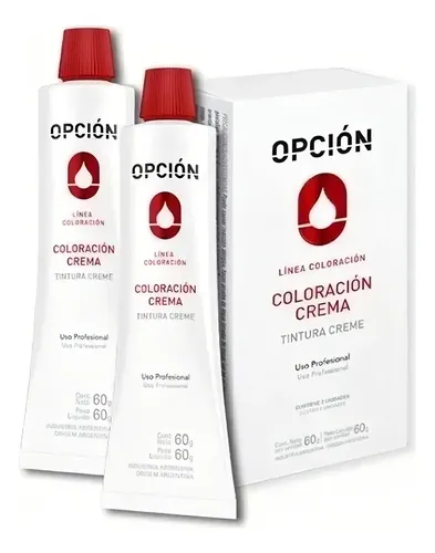 Tintura Crema Profesional Opcion Para Cabello 60g Pack X10 Tono Color a Elección