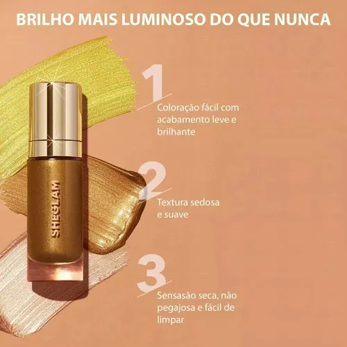 Sheglam Loción Iluminador Corporal Resaltador De Bronceado Tono del maquillaje Medusa