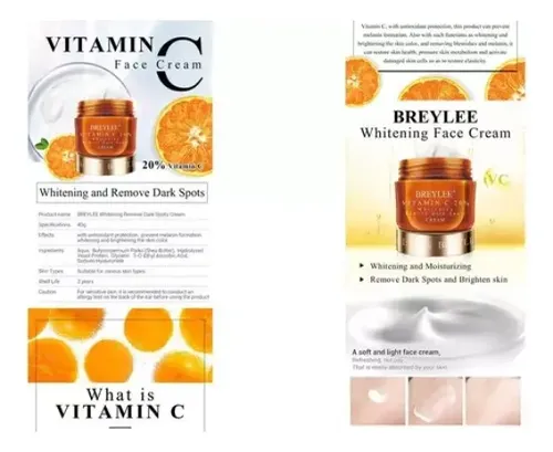 Breylee Crema Vitamina C Facial Antiedad Pieles Manchadas Todo Tipo De Piel Día/noche
