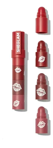 Sheglam Mega Lip Stacks Labial 4 En 1 Acabado Mate Color Pink-petal Stack